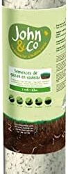 JOHN & CO Rouleau de semences – Tapis biodégradable avec graines de gazon – Création facile et rapide d'une pelouse – 10m²